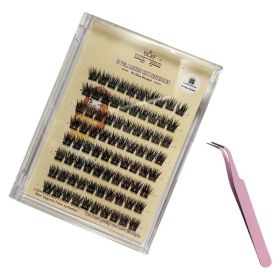 3D Self-Adhesive False Eyelashes (8 Rows) with Tweezers - Natural & Voluminous Look, Beginner-Friendly, Long-Lasting Hold