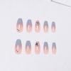 Pink Blue and Gray Gradient Wearable Nail Patch