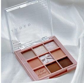 9 colors Shiny Eyeshadow Palette Matte Butter and Orange Brown Plate Earth-toned shimmering pearlescent  2025 new (Color: NEW style 6--filbert)