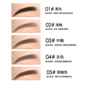 Small Gold Bars Double-end Ultra-fine Eyebrow Pencil Triangle Eyebrow Pen Refill Brow Brush Draw Stereoscopic Long-Lasting Brows (Color: 1+2+4 (3PCS))