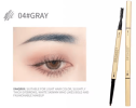 Small Gold Bars Double-end Ultra-fine Eyebrow Pencil Triangle Eyebrow Pen Refill Brow Brush Draw Stereoscopic Long-Lasting Brows