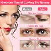 2 In 1 Clip Comb Heated Eyelash Curler Electric Mini Lash Curler Natural Eye Lash Makeup Tool with 3 Temp Settings 15Mins Shutdown